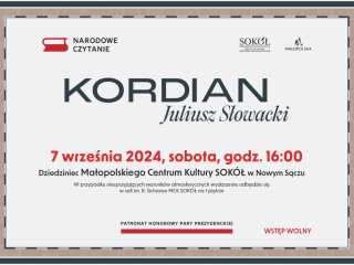 13. Narodowe Czytanie: „KORDIAN” Juliusza Słowackiego