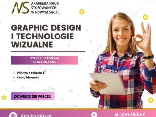 Dołącz do świata kreatywnych technologii – Graphic Design i Technologie Wizualne na ANS w Nowym Sączu!