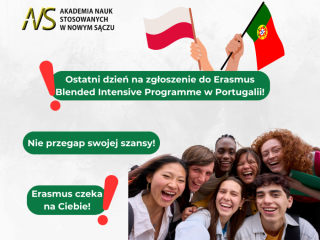 Ostatni dzień zgłoszeń do Erasmus Blended Intensive Programme!