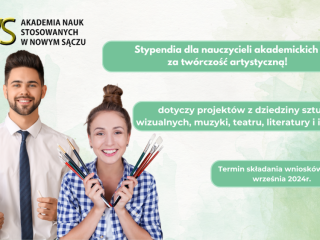 Stypendia dla nauczycieli akademickich za twórczość artystyczną