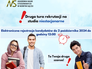 ANS Nowy Sącz – Rekrutacja na studia niestacjonarne trwa do 2 października 2024!