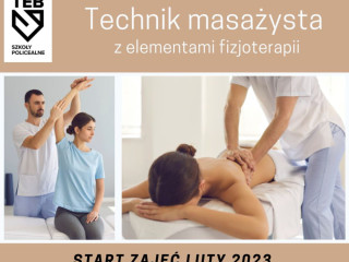 Technik masażysta z elementami fizjoterapii - Nabór LUTY 2023 – BEZPŁATNIE !