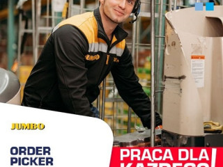 Holandia - order picker w magazynie sieci supermarketów JUMBO